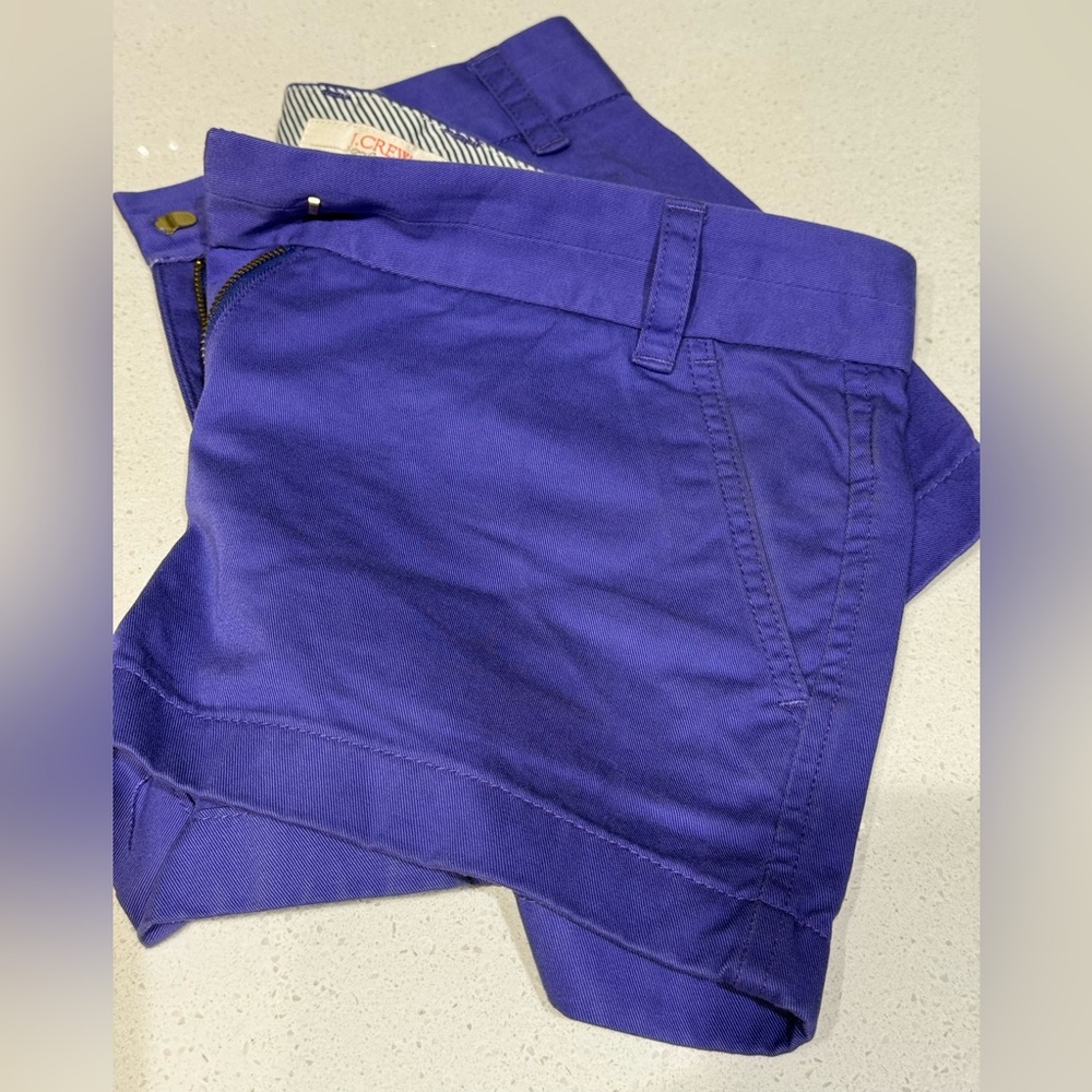 J. Crew shorts Purple women’s Chino Shorts size 2 (3 inch inseam)